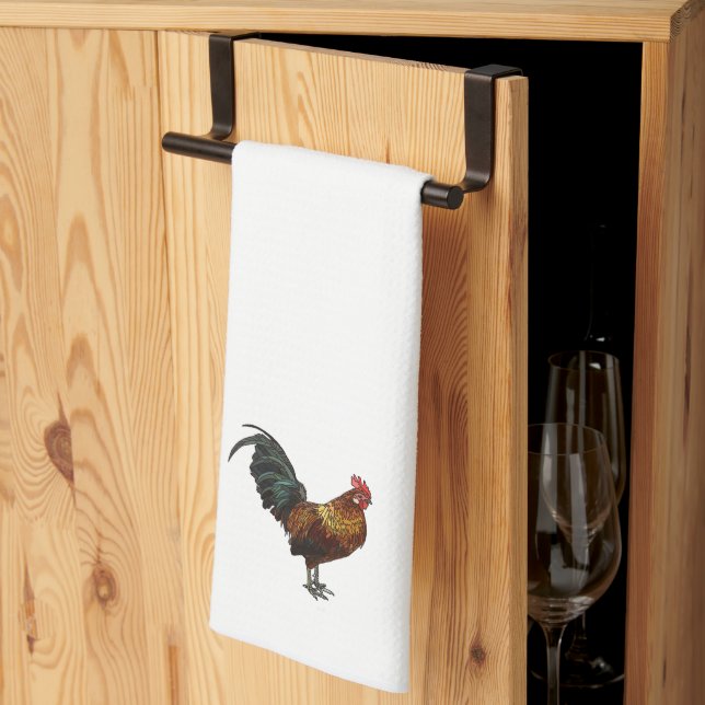 Paño De Cocina Rooster radiante (Pliegue de tercios)