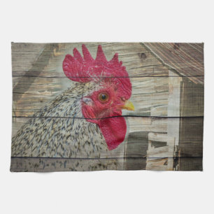 Paño De Cocina Rooster Rustic Chicken Coop Barn Board