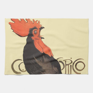 Paño De Cocina Rooster Steinlen Cocorico Arte francés