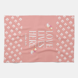 Paño De Cocina Rosa | AMAR LA VIDA AQUÍ | Personalizable elegante