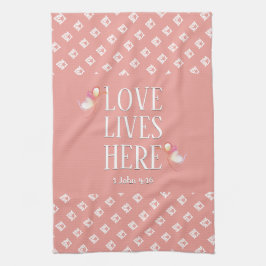 Paño De Cocina Rosa | AMAR LA VIDA AQUÍ | Personalizable elegante