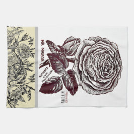 Paño De Cocina Rosa antiguo - Su elección de texto