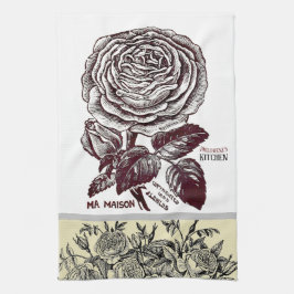Paño De Cocina Rosa antiguo - Su elección de texto