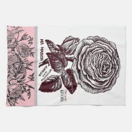 Paño De Cocina Rosa antiguo - Su elección del texto rosado