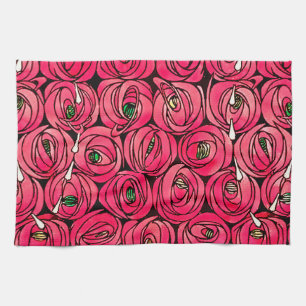 Paño De Cocina Rosa Art Nouveau Rennie Macintosh Graphic