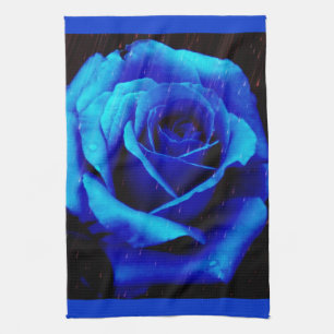 Paño De Cocina Rosa azul dramático