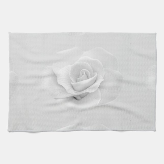 Paño De Cocina Rosa blanca (Horizontal)