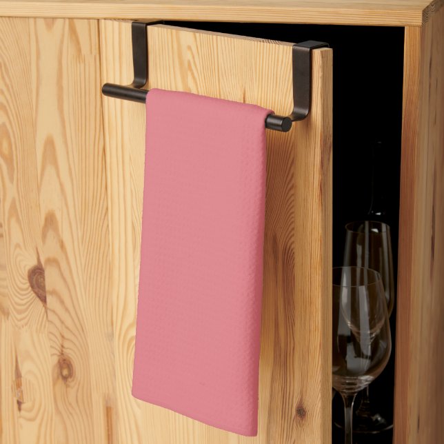 Paño De Cocina Rosa caramelo (color sólido)  (Pliegue de tercios)