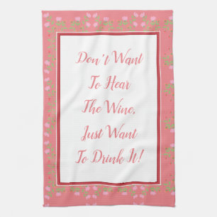 Paño De Cocina Rosa Con Floral