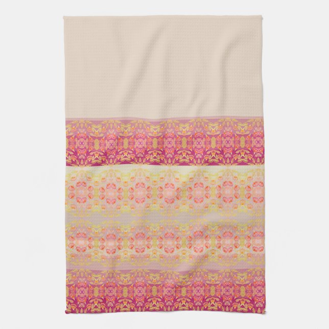 Paño De Cocina Rosa con patrón (Vertical)