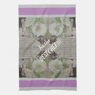 Paño De Cocina Rosa floral vintage de lujo