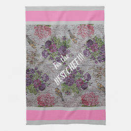 Paño De Cocina Rosa floral vintage de lujo