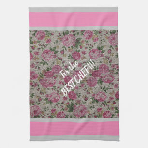 Paño De Cocina Rosa floral vintage de lujo