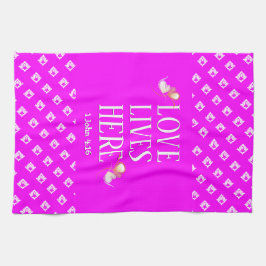 Paño De Cocina Rosa fuerte | AMAR LA VIDA AQUÍ | Personalizable e