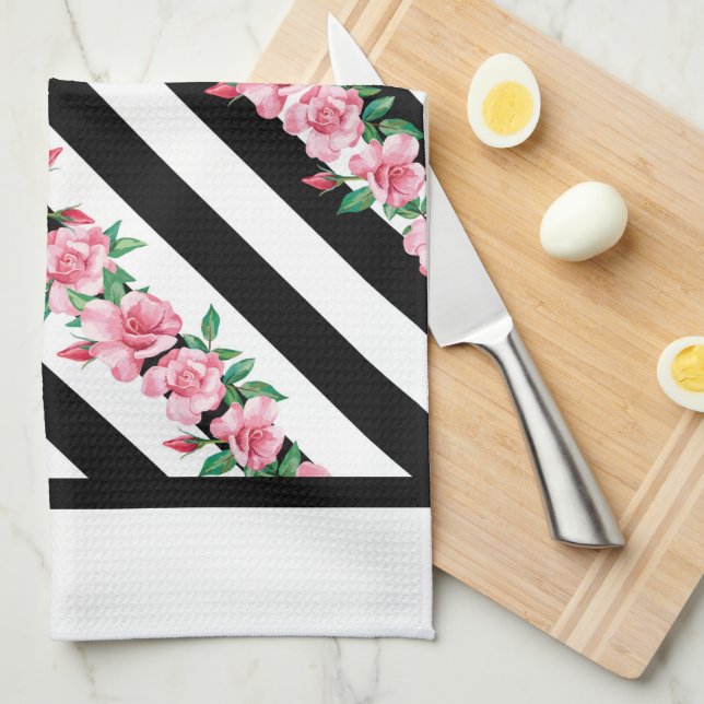 Paño De Cocina Rosa Moderna (Doblado Cuarto)