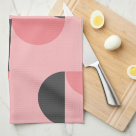 Paño De Cocina Rosa moderno y gris de mediados del siglo XX