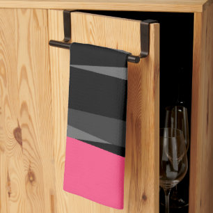 Paño De Cocina Rosa Negro y Gris