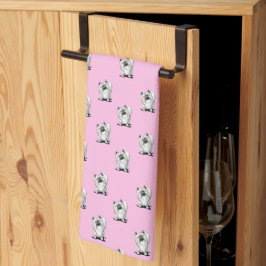 Paño De Cocina Rosa panomerano de KiniArt