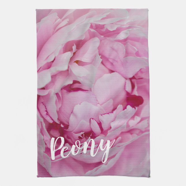 Paño De Cocina Rosa Peony Blossom para los amantes de las flores  (Vertical)