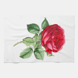 Paño De Cocina Rosa roja antigua simple