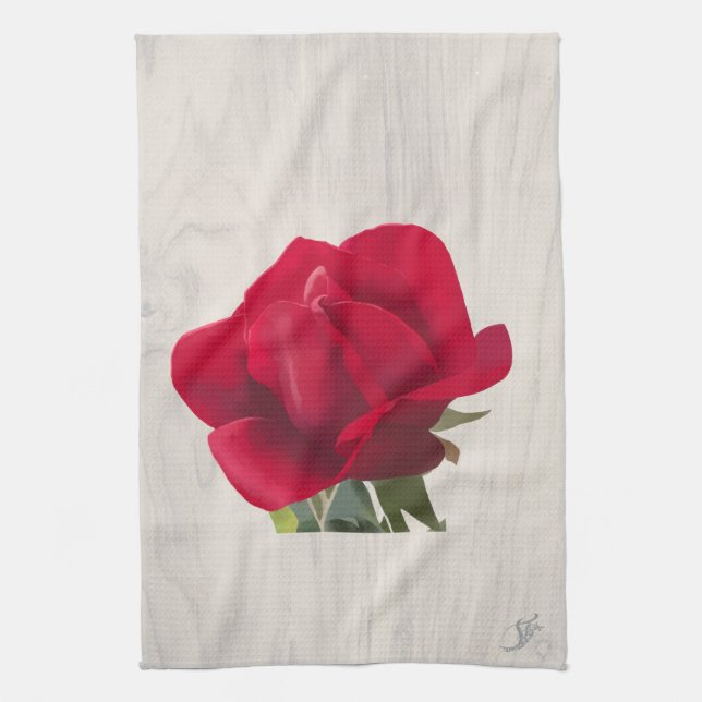 Paño De Cocina Rosa roja - Rosa roja (Vertical)