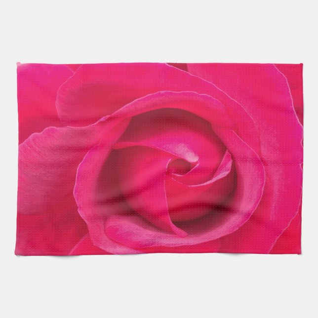 Paño De Cocina Rosa Rosa Roja Romántica (Horizontal)