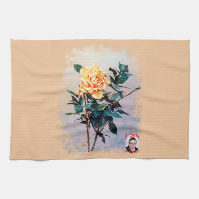 Paño De Cocina Rosa/Rose (Horizontal)