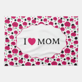 Paño De Cocina Rosa Verde Vino Estampado De Lunares Moderno  