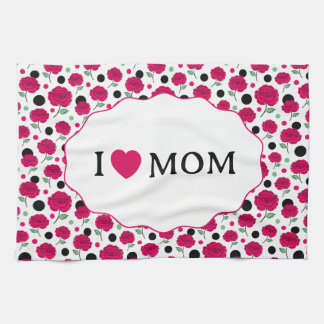 Paño De Cocina Rosa Verde Vino Estampado De Lunares Moderno  