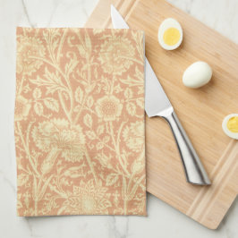 Paño De Cocina Rosa y Rosa de William Morris, Flores de época