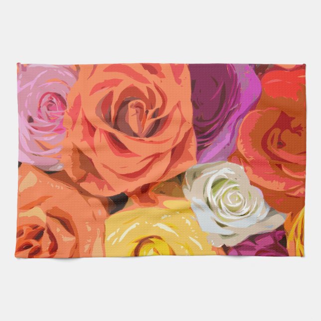 Paño De Cocina Rosas (Horizontal)