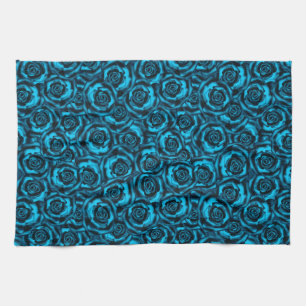 Paño De Cocina Rosas azules oscuros