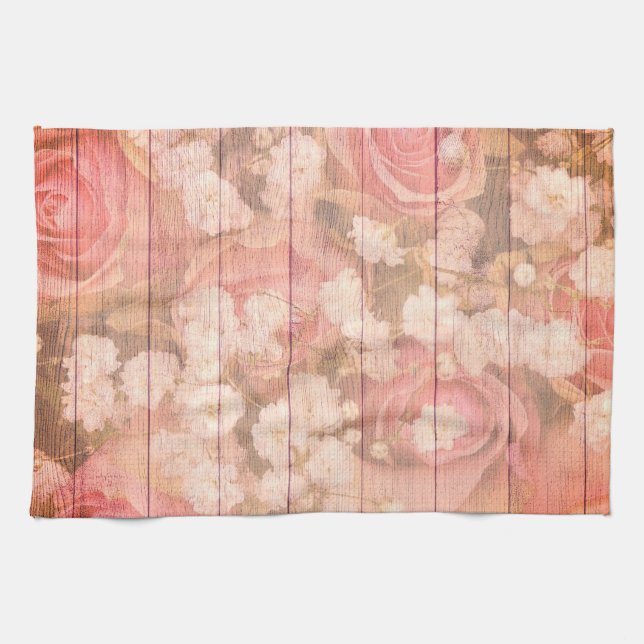 Paño De Cocina Rosas de Moda de países rosas (Horizontal)