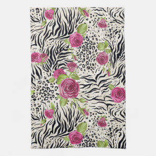 Paño De Cocina Rosas en el modelo animal