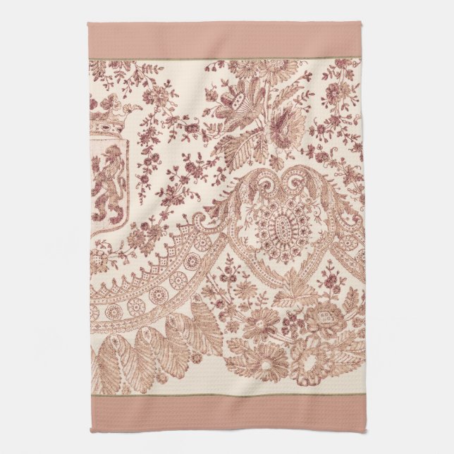 Paño De Cocina Rosas Pastel Pink Lace (Vertical)