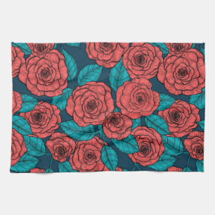 Paño De Cocina Rosas rojas