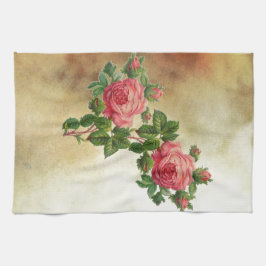 Paño De Cocina rosas rojos del vintage