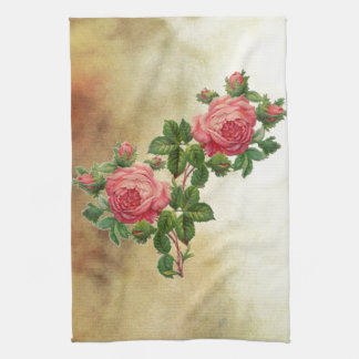 Paño De Cocina rosas rojos del vintage