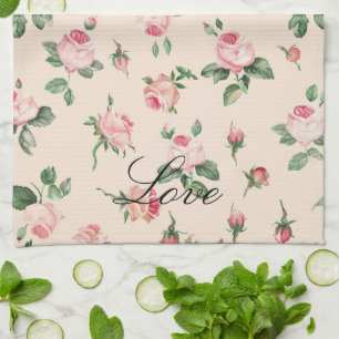 Paño De Cocina Rosas Rosadas Bonitas Regalo de Despedida de Solte