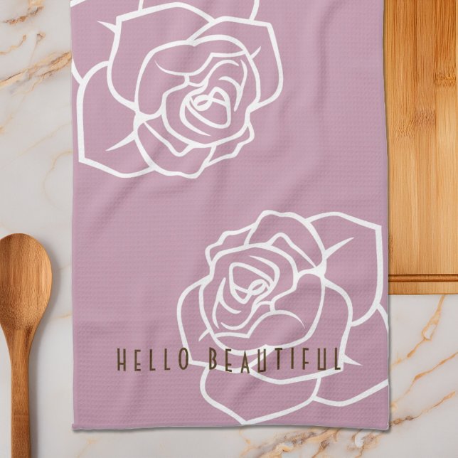 Paño De Cocina Rosas rosadas florales chic modernas (Subido por el creador)