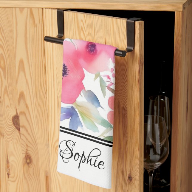 Paño De Cocina Rosas rosas rosas personalizadas (Pliegue de tercios)