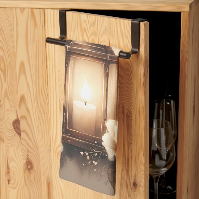 Paño De Cocina Rose Lantern Glow Bouquet (Pliegue de tercios)