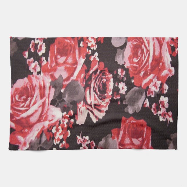 PAÑO DE COCINA ROSES ROJOS (Horizontal)