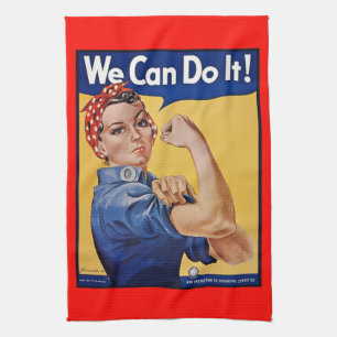 Paño De Cocina Rosie la Remachadora: Mujeres Fuertes Empoderamien