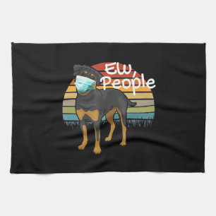 Paño De Cocina Rottweiler Puppy con Máscara - Ew People - Rottwei