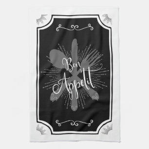 Paño De Cocina Rótulo de cocina antigua - Bon Appetit