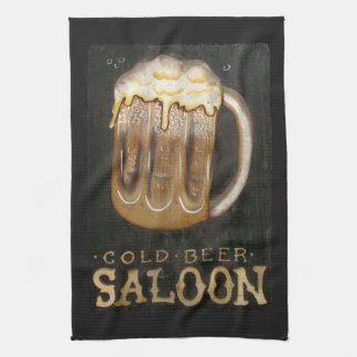 Paño De Cocina Rótulo de la cerveza del salón del vintage