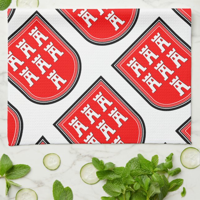 Paño De Cocina Rótulo de Sajonia (Doblado)