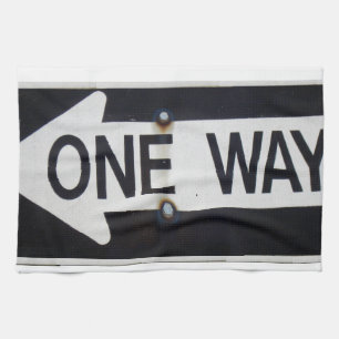 Paño De Cocina Rótulo de sentido único
