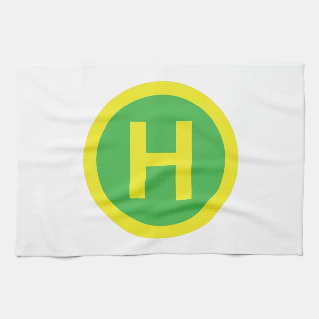 Paño De Cocina Rótulo del helipuerto (Horizontal)